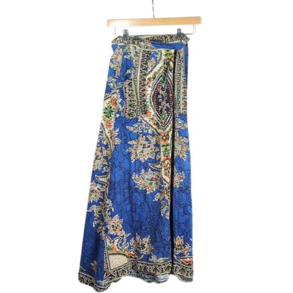 Vintage 100% Cotton Boho Witchy Paisley Floral Wrap Skirt | Size Medium - Picture 1 of 6